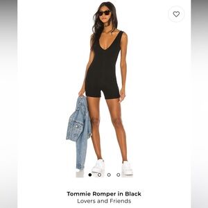 Lovers and friends black tommie romper size M